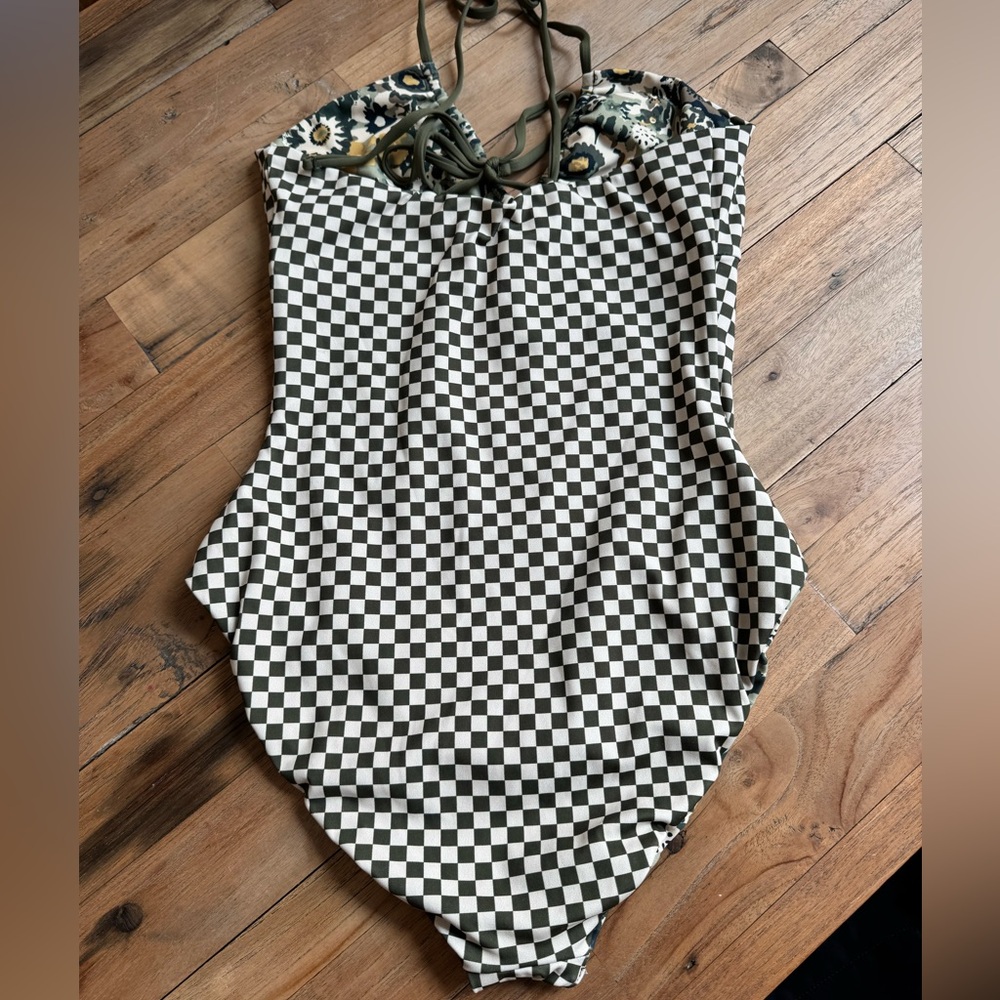 The Great. Reversible Lace Up One Piece Swim Suit